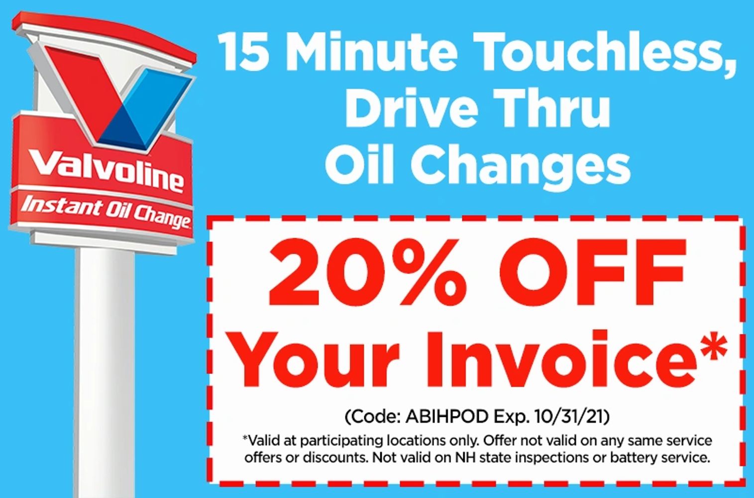 $25 Off Valvoline Instant Oil Change Coupons, Promo Codes ... - wide 5